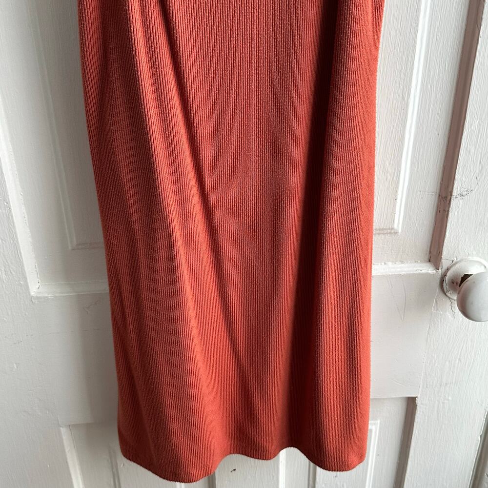 Privacy Please Rust Ribbed Mini Dress | Size S - Picture 5 of 7